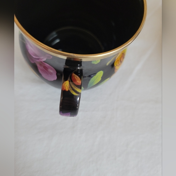 MacKenzie-Childs Black Floral Market Mug - Picture 8 of 9